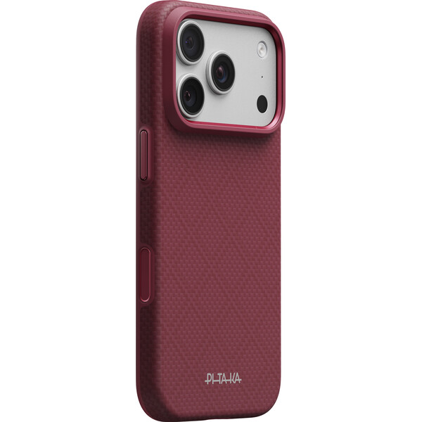 Pitaka-Summa-Case-Argyle-MagSafe-kryt-iPhone-18-Pro-Burgundy