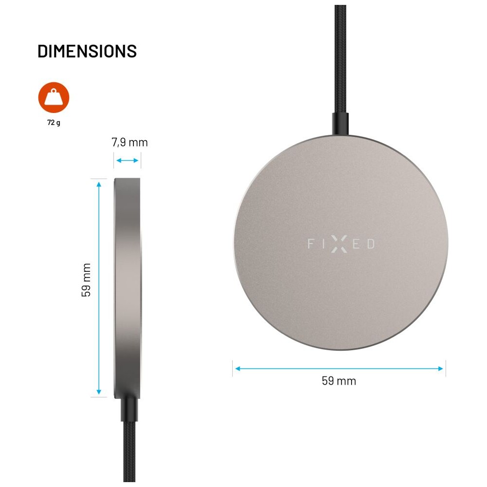 FIXED-MagPad-Slim-MagSafe-nabijecka-s-Qi2-15W-titanova