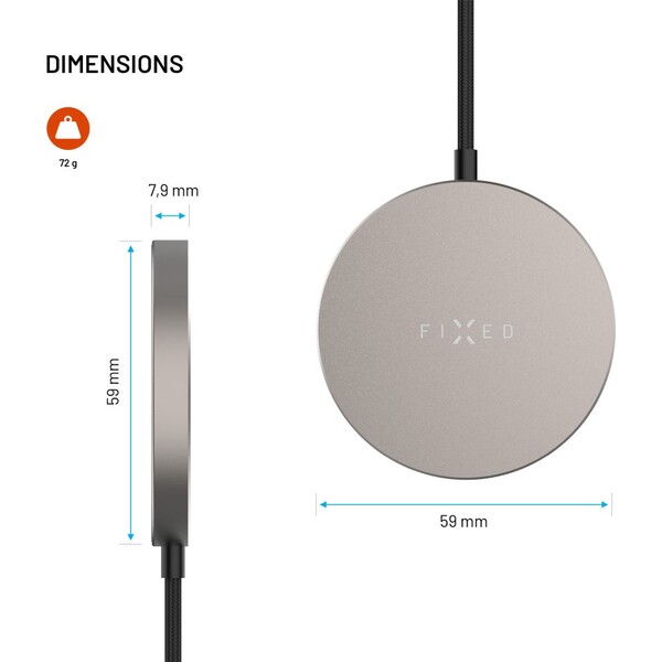FIXED-MagPad-Slim-MagSafe-nabijecka-s-Qi2-15W-titanova