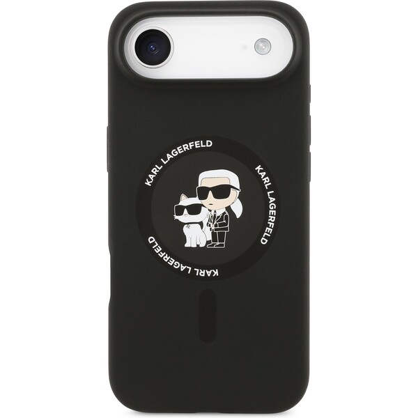 Karl-Lagerfeld-Liquid-Silicone-Karl-and-Choupette-MagSafe-kryt-iPhone-Air-cerny
