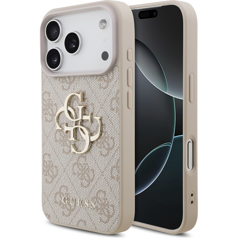 Guess-PU-4G-Metal-Logo-kryt-iPhone-17-Pro-ruzovy