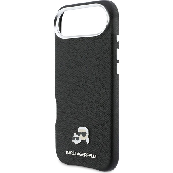 Karl-Lagerfeld-PU-Karl-and-Choupette-Heads-Pins-MagSafe-kryt-iPhone-Air-cerny