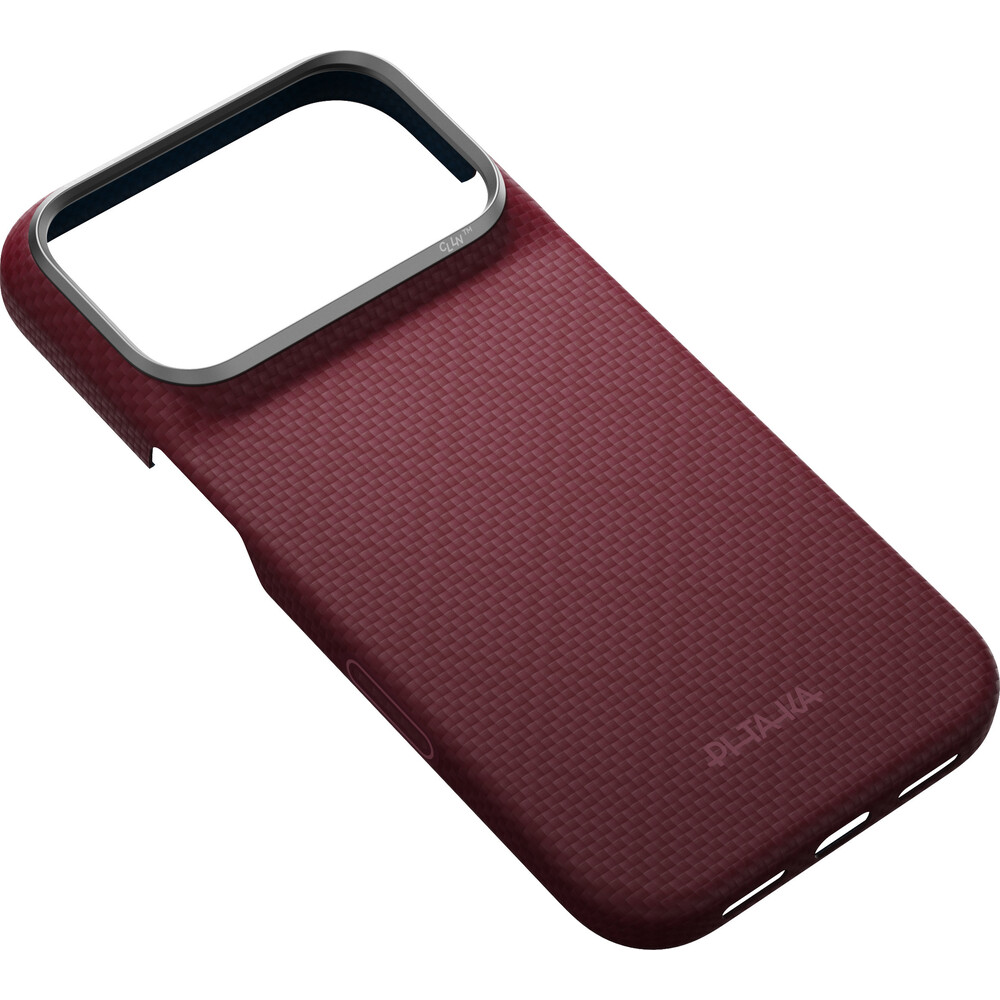 Pitaka-Edge-Case-Argyle-MagSafe-kryt-iPhone-18-Pro-Burgundy