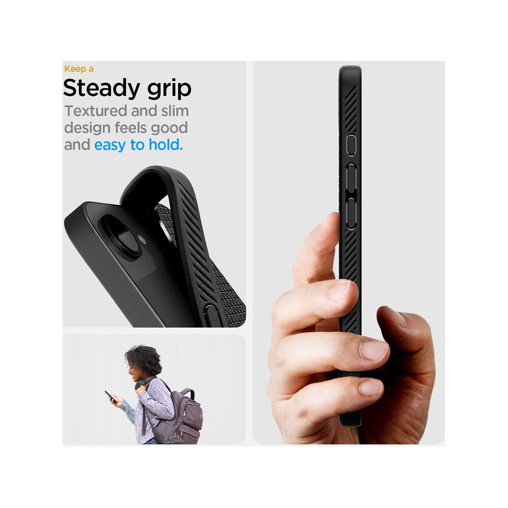 Spigen-Liquid-Air-MagSafe-kryt-iPhone-17e-16e-matne-cerny