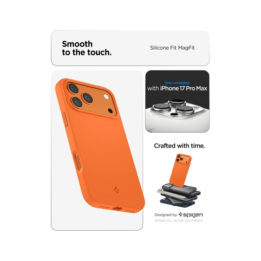 Spigen-Silicone-Fit-MagSafe-kryt-iPhone-17-Pro-Max-cosmic-orange