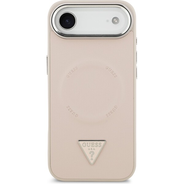 Guess-PU-Leather-Triangle-Logo-MagSafe-kryt-iPhone-Air-ruzovy