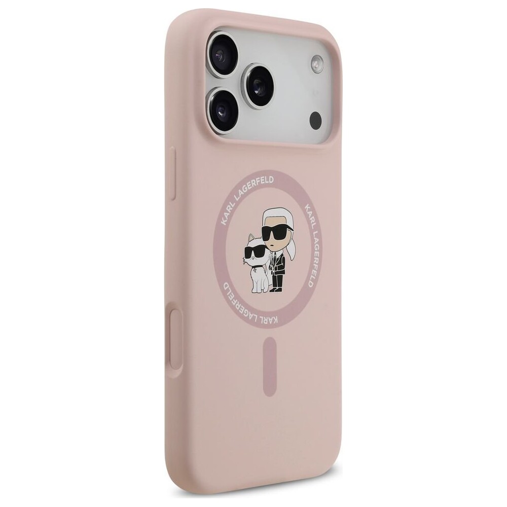 Karl-Lagerfeld-Liquid-Silicone-Karl-and-Choupette-MagSafe-kryt-iPhone-18-Pro-Max-ruzovy