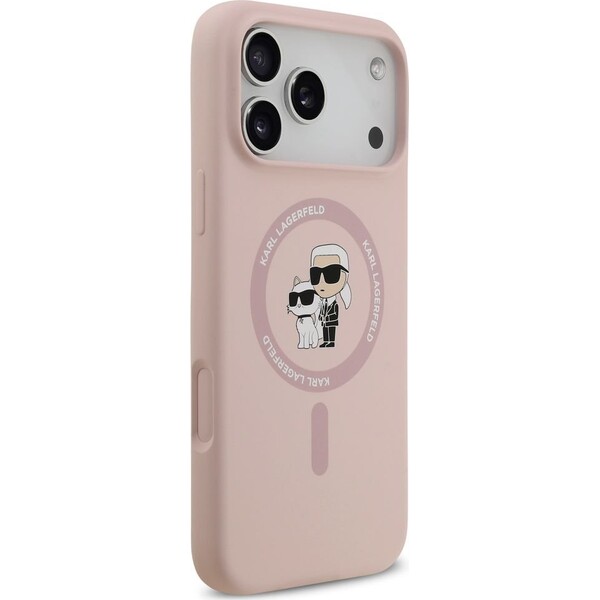 Karl-Lagerfeld-Liquid-Silicone-Karl-and-Choupette-MagSafe-kryt-iPhone-18-Pro-Max-ruzovy