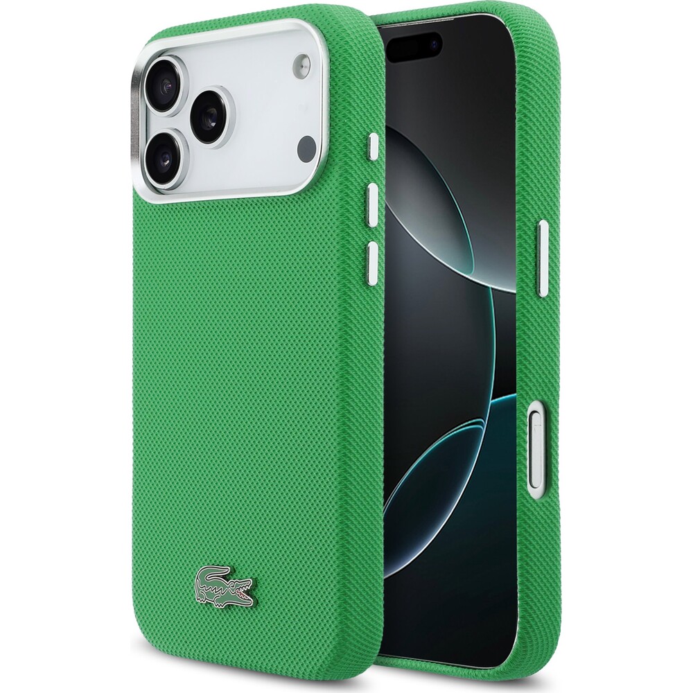 Lacoste-PVC-Iconic-Petit-Pique-Metal-Logo-MagSafe-kryt-iPhone-17-Pro-Max-zeleny