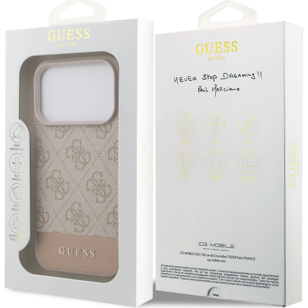Guess-PU-4G-Stripe-Zadni-Kryt-pro-iPhone-17-Pro-ruzovy