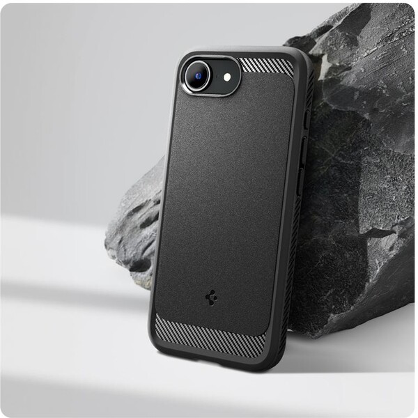 Spigen-Rugged-Armor-MagSafe-kryt-iPhone-17e-16e-matne-cerny