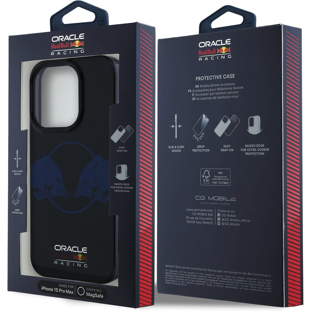 Oracle-Red-Bull-Racing-PC-TPU-Two-Bulls-Magsafe-kryt-iPhone-15-Pro-Max-modry