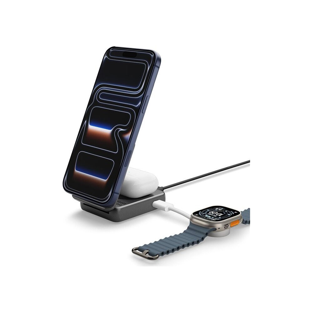 Spigen-Essential-MagSafe-2in1-C-Qi2-MagSafe-nabijecka-25W-cerna