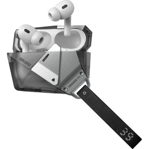Aulumu-A39-Geometric-Case-pouzdro-AirPods-Pro-3-Translucent-Gray