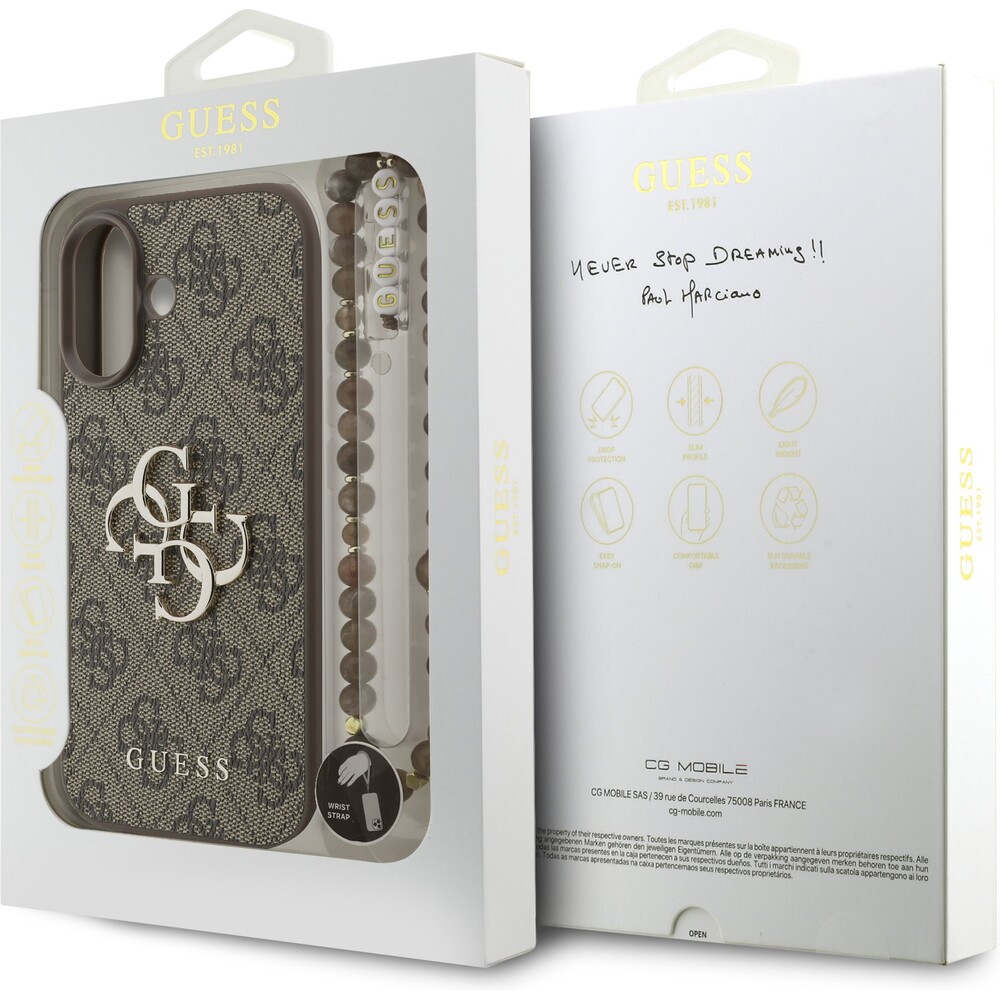 Guess-PU-4G-Metal-Logo-Strap-kryt-iPhone-17-hnedy