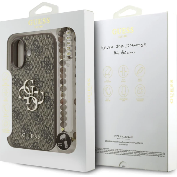 Guess-PU-4G-Metal-Logo-Strap-kryt-iPhone-17-hnedy