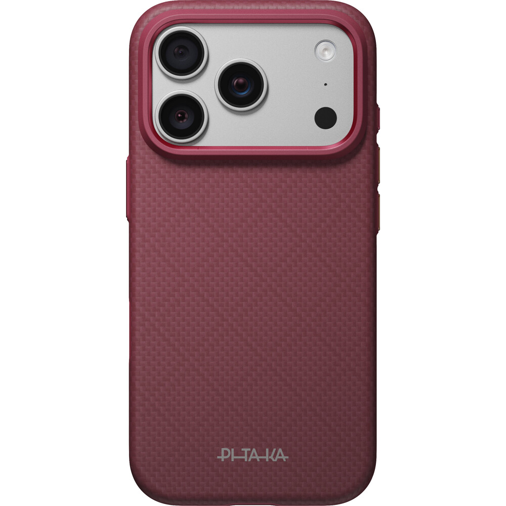 Pitaka-Summa-Case-Argyle-MagSafe-kryt-iPhone-18-Pro-Burgundy