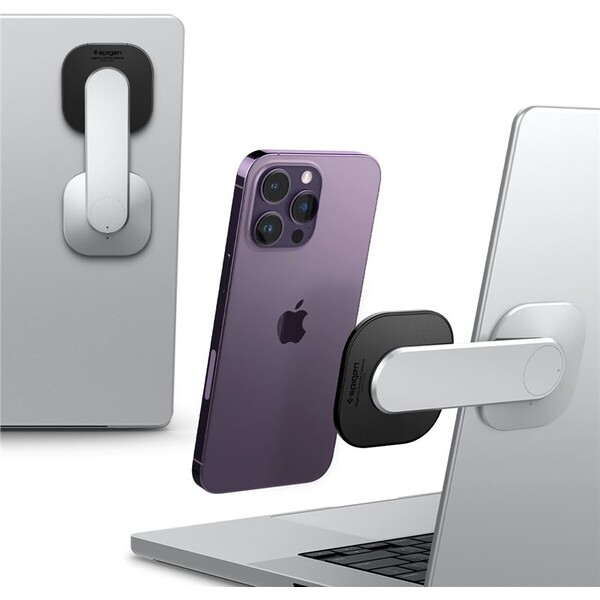 Spigen-OneTap-Monitor-Laptop-Mount-S312-nalepovaci-MagSafe-drzak-stribrny