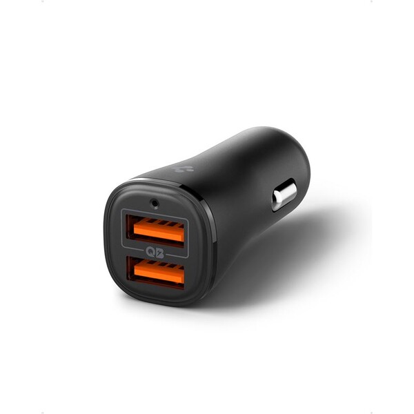 Spigen-Essential-30W-USB-A-nabijecka-do-auta-EV302-cerna