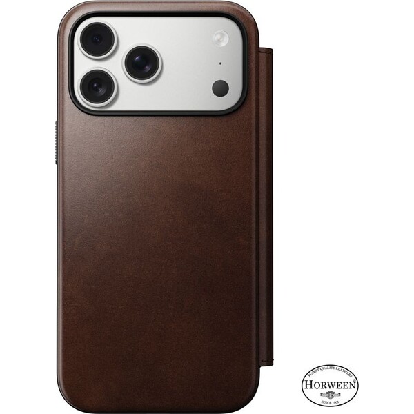 Nomad-Modern-Leather-Folio-Horween-MagSafe-kozene-pouzdro-iPhone-17-Pro-Max-Rustic-Brown