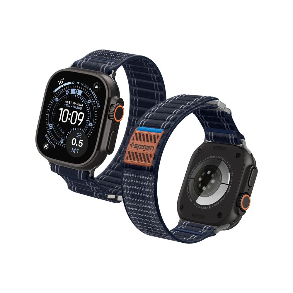 Spigen-Fabric-Band-reminek-hook-and-loop-Apple-Watch-49-46-45-44mm-namorne-modry