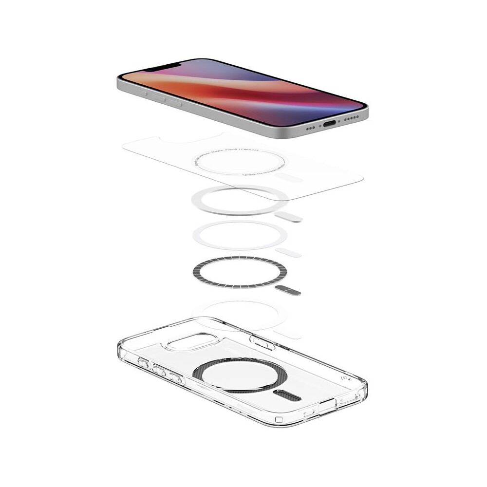 Spigen-Ultra-Hybrid-MagSafe-kryt-iPhone-17e-16e-clear-carbon-fiber