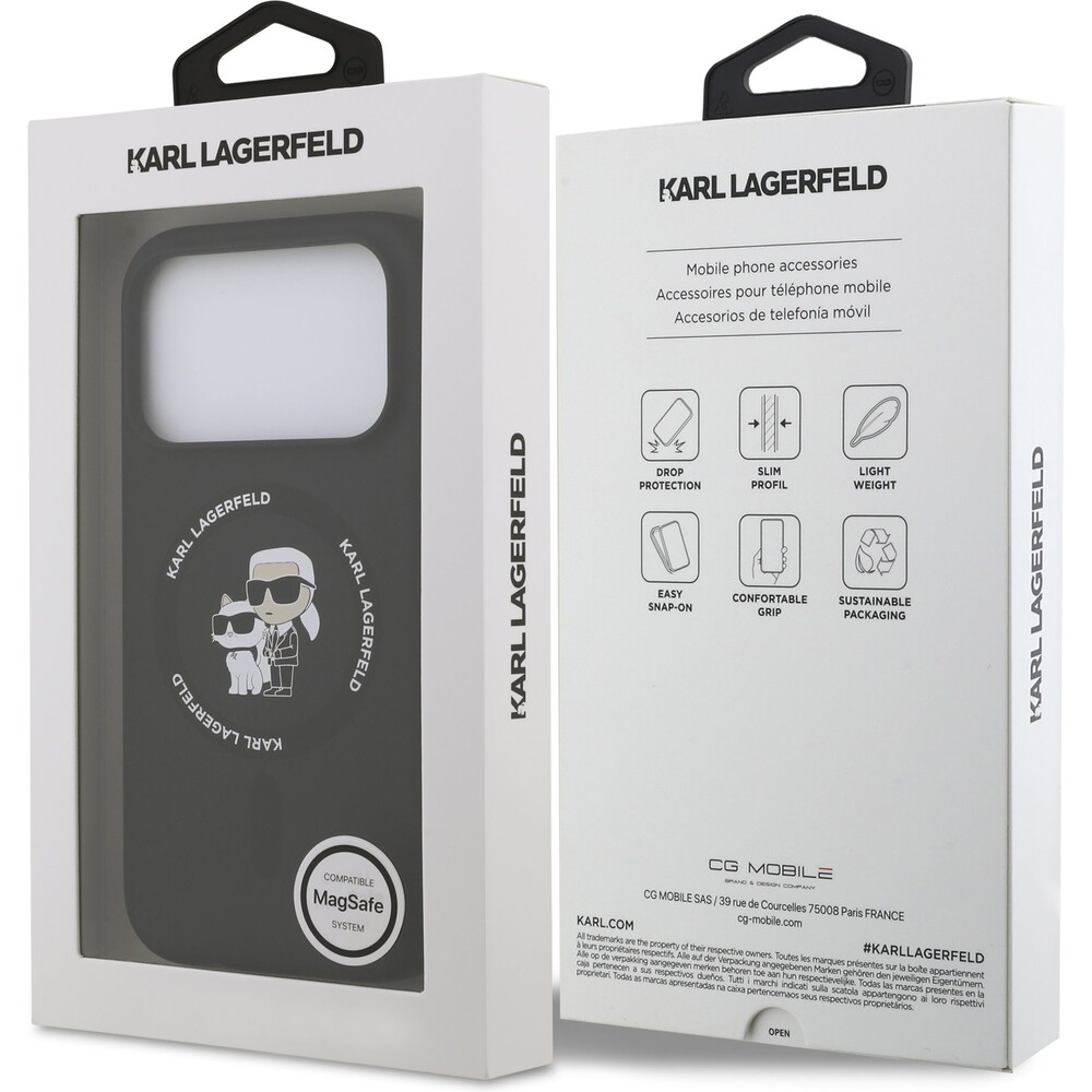 Karl-Lagerfeld-Liquid-Silicone-Karl-and-Choupette-MagSafe-kryt-iPhone-17-Pro-Max-cerny