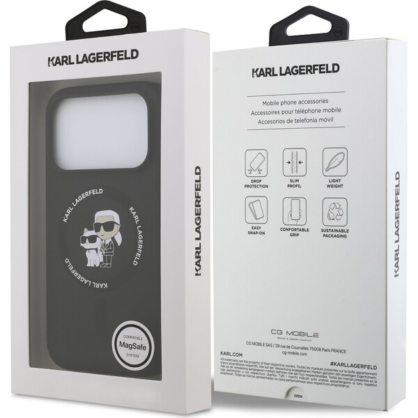 Karl-Lagerfeld-Liquid-Silicone-Karl-and-Choupette-MagSafe-kryt-iPhone-17-Pro-Max-cerny