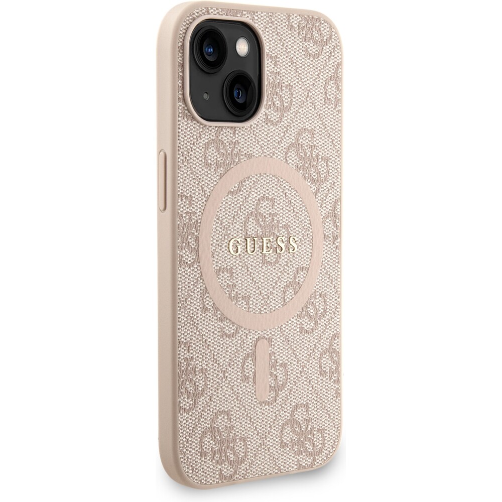Guess-PU-Leather-4G-Colored-Ring-Strap-MagSafe-kryt-iPhone-15-ruzovy