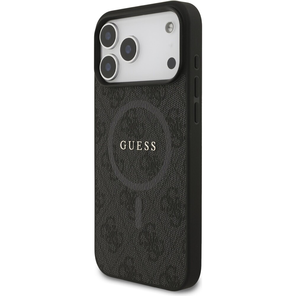 Guess-PU-Leather-4G-Colored-Ring-MagSafe-Zadni-Kryt-pro-iPhone-17-Pro-Max-cerny