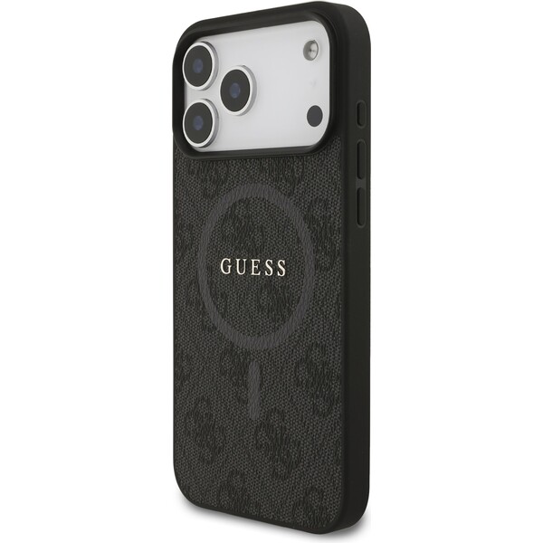 Guess-PU-Leather-4G-Colored-Ring-MagSafe-Zadni-Kryt-pro-iPhone-17-Pro-Max-cerny