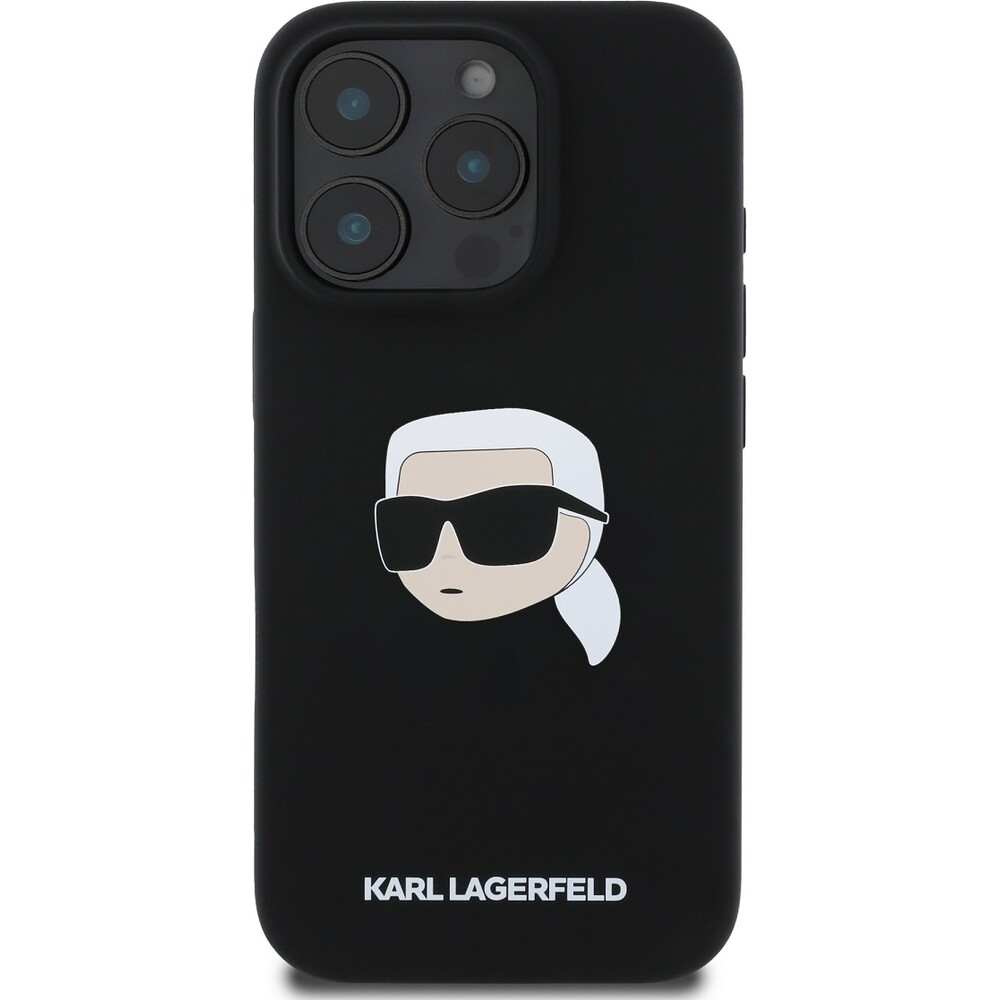 Karl-Lagerfeld-Liquid-Silicone-Karl-Head-MagSafe-kryt-iPhone-16-Pro-cerny