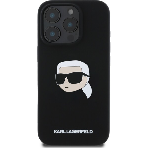 Karl-Lagerfeld-Liquid-Silicone-Karl-Head-MagSafe-kryt-iPhone-16-Pro-cerny