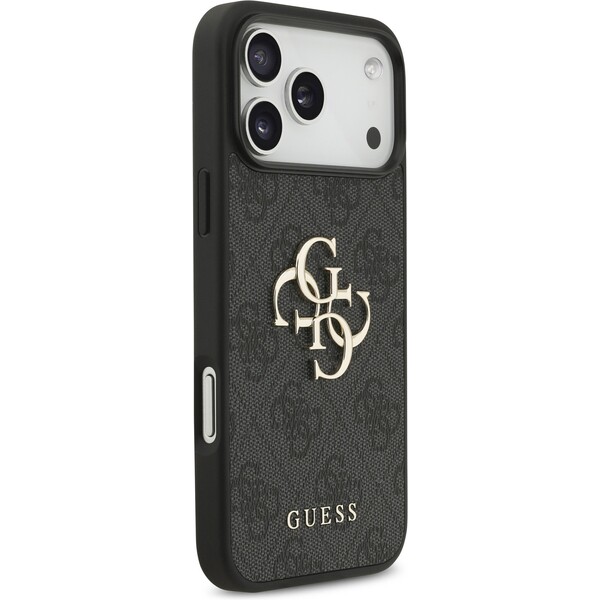 Guess-PU-4G-Metal-Logo-Strap-kryt-iPhone-17-Pro-Max-cerny