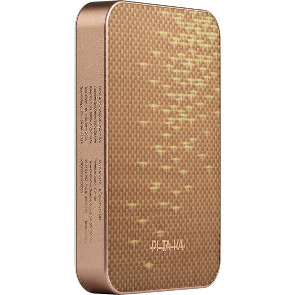Pitaka-Powerbanka-15W-10000mAh-Qi2-MagSafe-Golden-Glint