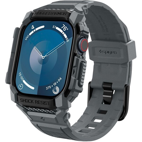 Spigen-Rugged-Armor-Pro-reminek-s-pouzdrem-Apple-Watch-10-11-46mm-sedy