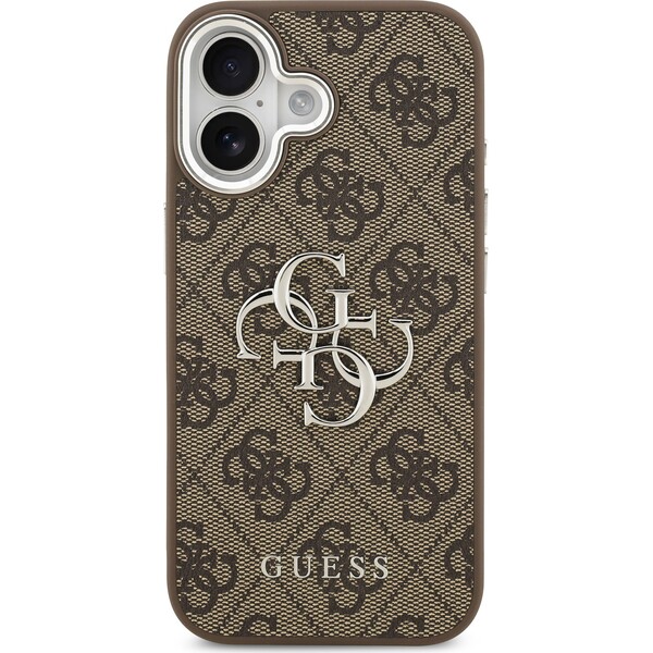 Guess-PU-4G-Metal-Logo-kryt-iPhone-17-stribrny-hnedy