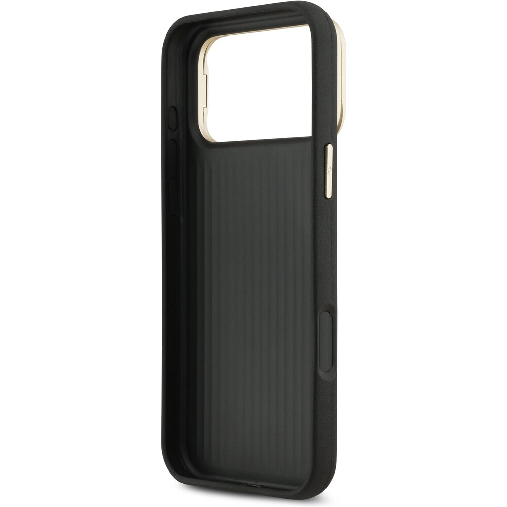 Guess-PU-Grained-4G-Logo-Stand-Camera-Frame-kryt-iPhone-17-Pro-Max-cerny