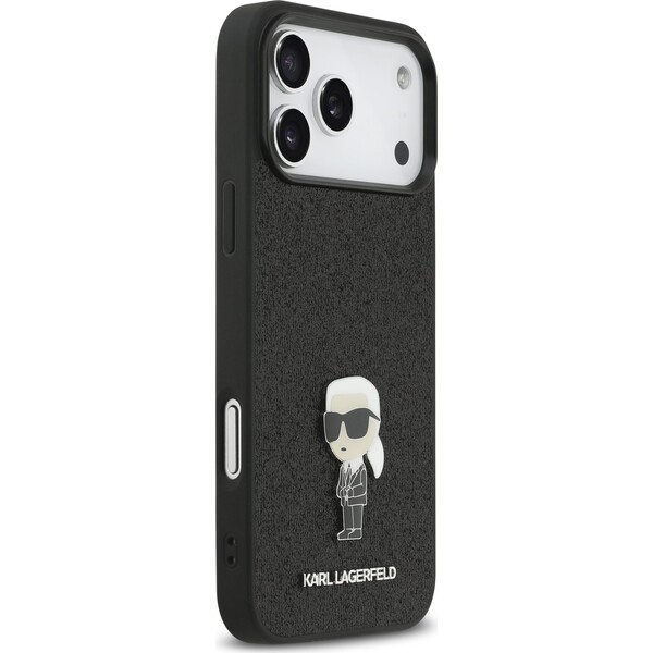Karl-Lagerfeld-Fixed-Glitter-Metal-Ikonik-kryt-iPhone-17-Pro-Max-cerny