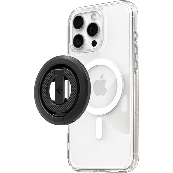 Spigen-O-Mag-Magnetic-Phone-Holder-MagSafe-stojanek-cerny