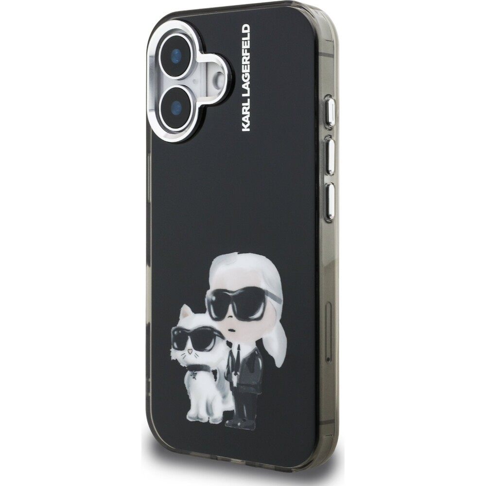 Karl-Lagerfeld-IML-Aquarelle-Karl-and-Choupette-kryt-iPhone-16-cerny