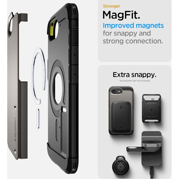 Spigen-Tough-Armor-MagSafe-kryt-iPhone-17e-16e-sedy