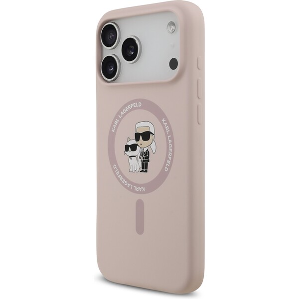 Karl-Lagerfeld-Liquid-Silicone-Karl-and-Choupette-MagSafe-kryt-iPhone-17-Pro-Max-ruzovy