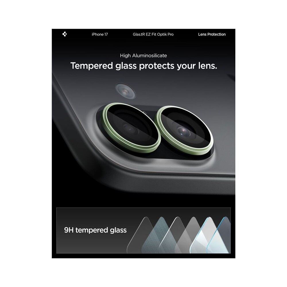 Spigen-Glass-tR-EZ-Fit-Optik-Pro-skla-iPhone-17-green-2-ks-
