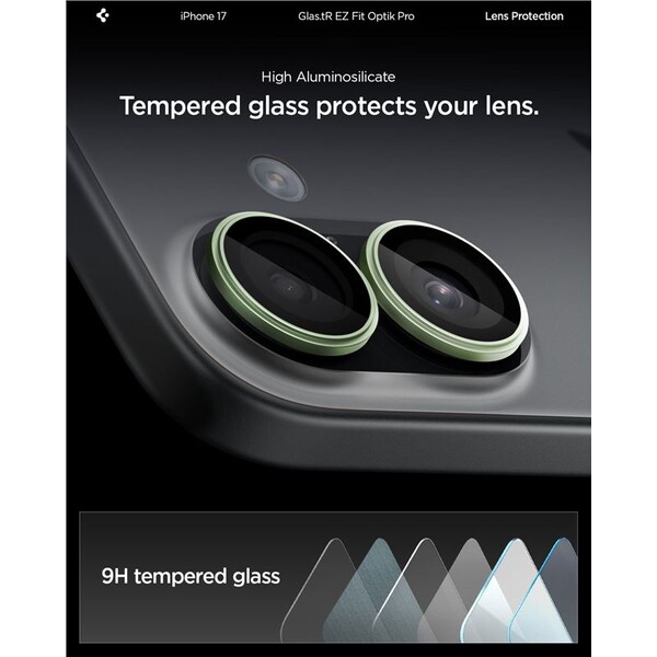 Spigen-Glass-tR-EZ-Fit-Optik-Pro-skla-iPhone-17-green-2-ks-