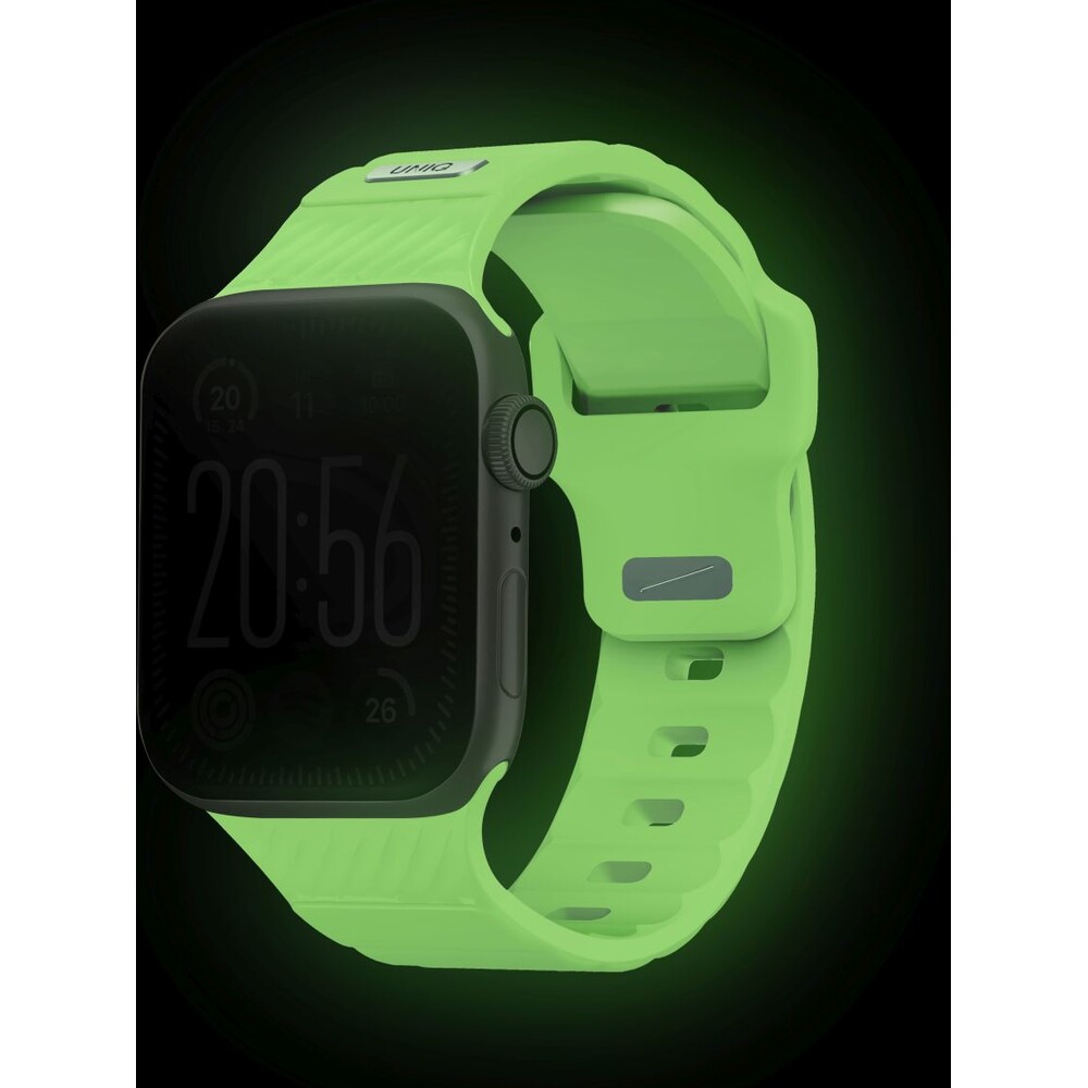 UNIQ-Stride-FKM-Rubber-vodeodolny-reminek-Apple-Watch-41-40-38mm-bily-svitici