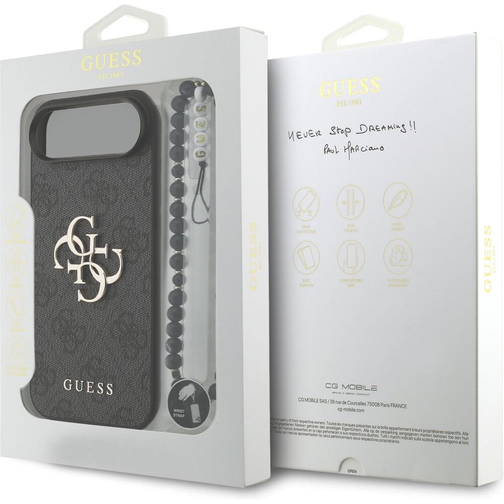Guess-PU-4G-Metal-Logo-Strap-kryt-iPhone-Air-cerny