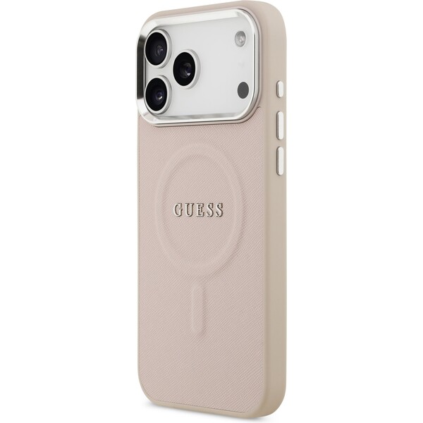 Guess-PU-Saffiano-MagSafe-kryt-iPhone-17-Pro-ruzovy