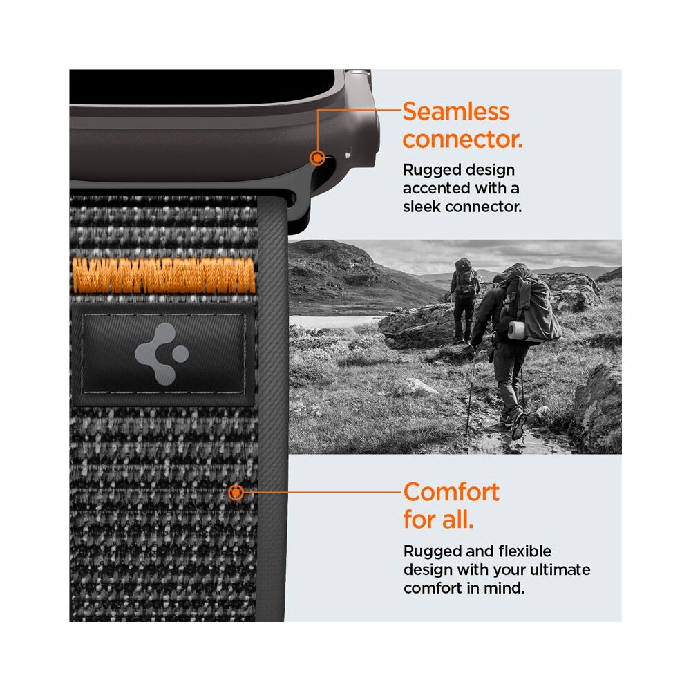 Spigen-Athlex-Air-2-Active-reminek-Apple-Watch-49-46-45-44mm-cerny-oranzovy