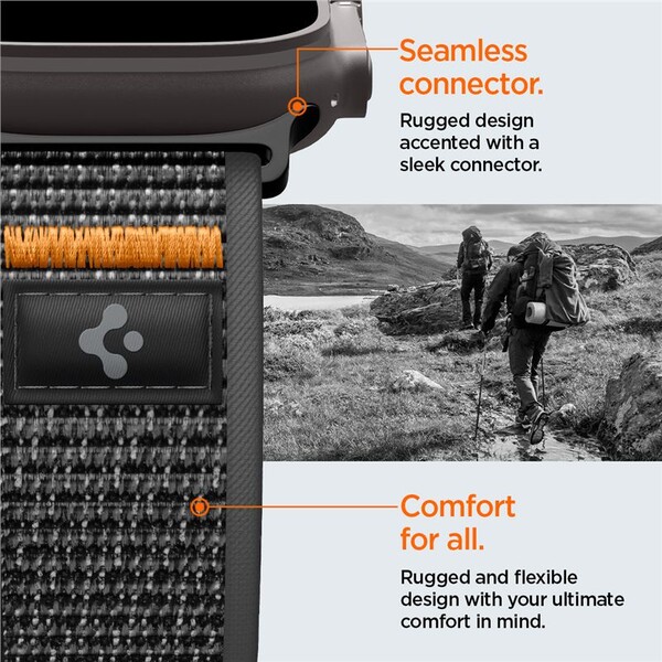 Spigen-Athlex-Air-2-Active-reminek-Apple-Watch-49-46-45-44mm-cerny-oranzovy